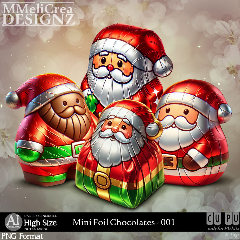 (image for) AI - Mini Foil Chocolates - CU001 (CU4PU/PNG/PACK)